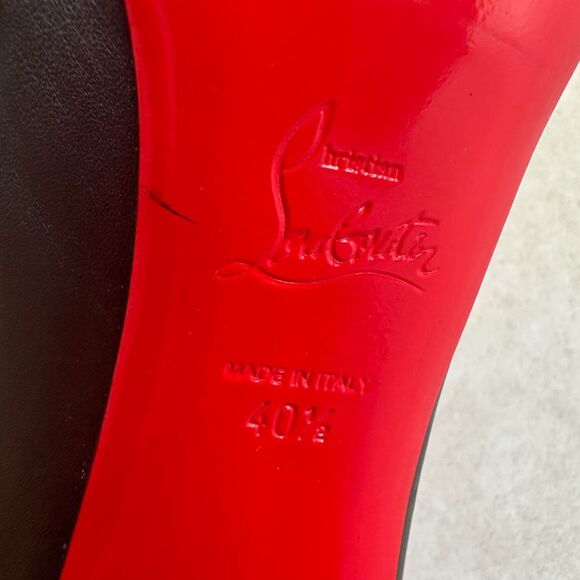 Christian Louboutin Condora Leather Pointed Toe Heels Black Ankle Booties EU40.5 - Picture 13 of 13